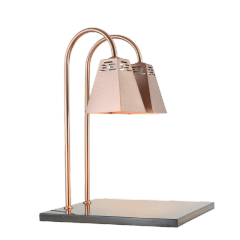 Double Head Square Shade Food Heat Lamp with Marble Base