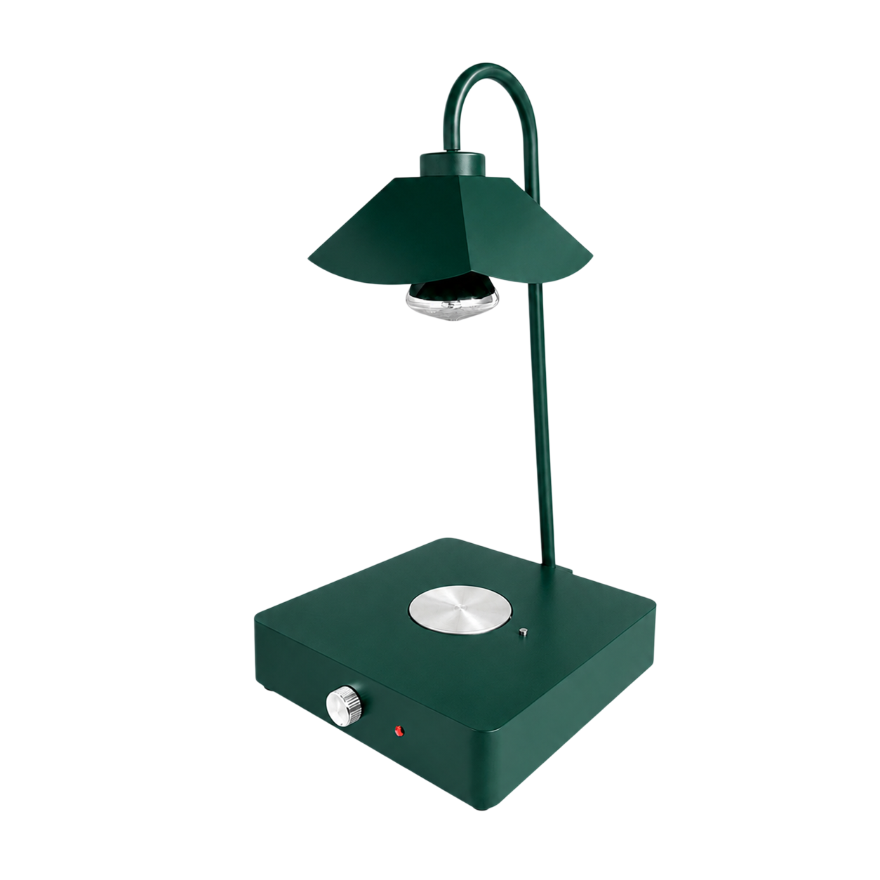 Single Side Tube Lotus Shade Food Heat Lamp with Heated Square Base Mechanical Control