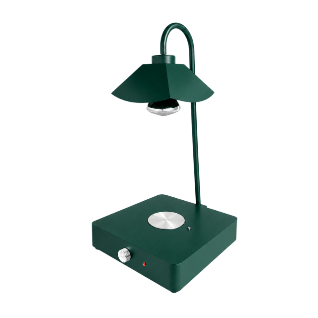 Double Side Tube Lotus Shade Food Heat Lamp with Heated Square Base Mechanical Control