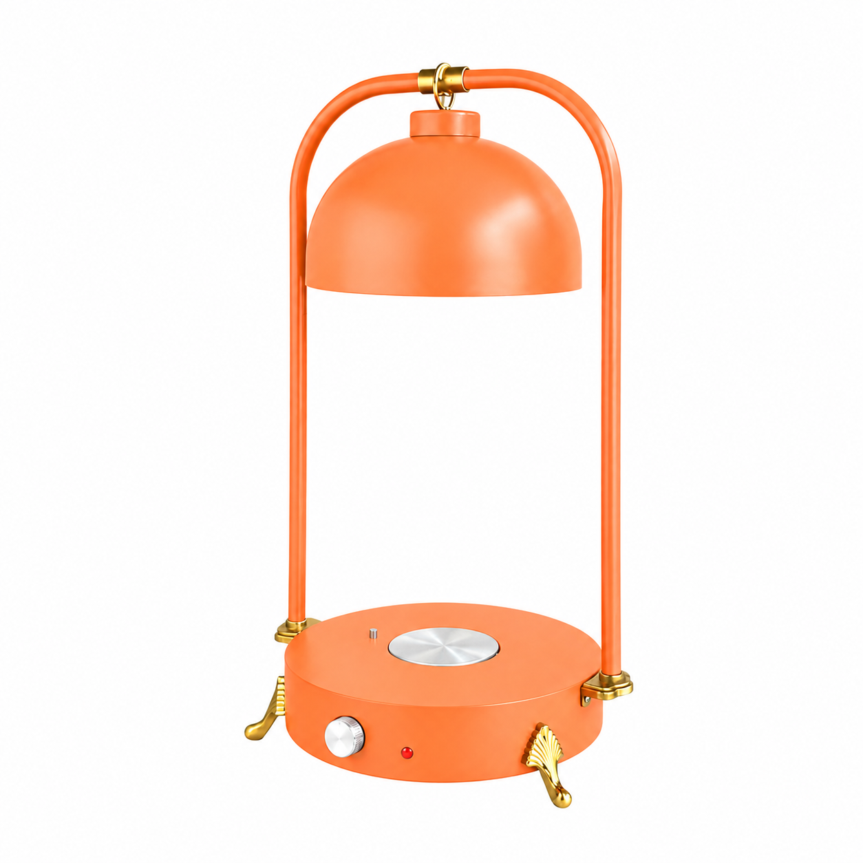 Double Side Tube Round Shade Food Heat Lamp with Heated Round Base Mechanical Control