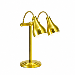 Double Head Straight Arm Food Heat Lamp with Freestanding Base
