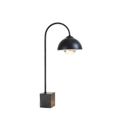 Single Head Semi-Round Shade Food Heat Lamp with Marble Base