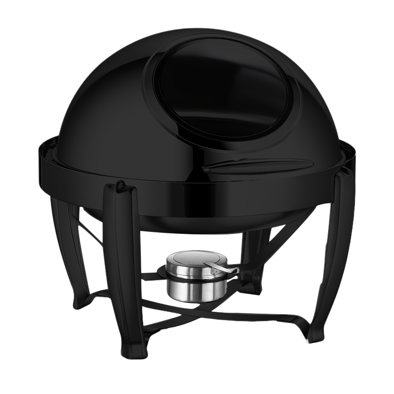 YT-721KS-C 6L Round Roll Top Chafing Dish with Glass Window