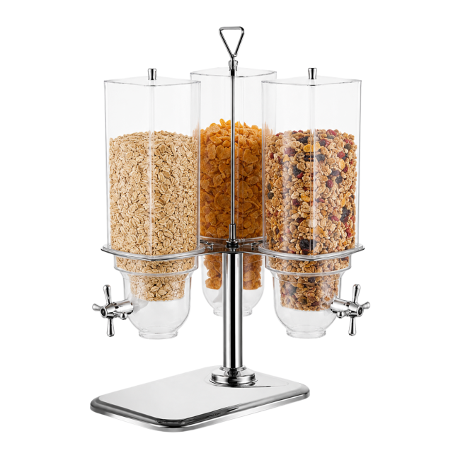 YT-RCD3A Triple Head Round 3.5L / Square 5L Rotary Cereal Dispenser