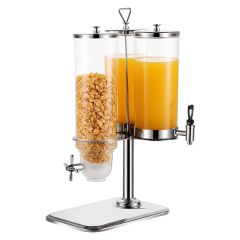 YT-RJ2C1A Double Head Round 3L Juice + Single Head Round 3.5L / Square 5L Cereal Rotary Dispenser