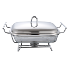 2L Square Glass Chafing Dish with Stainless Steel Lid