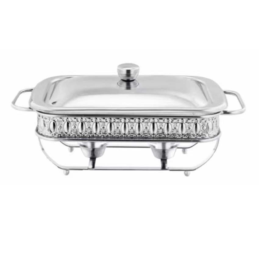 2L Rectangular Glass Chafing Dish with Glass Lid
