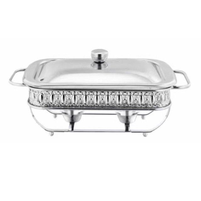 2L Rectangular Glass Chafing Dish with Glass Lid