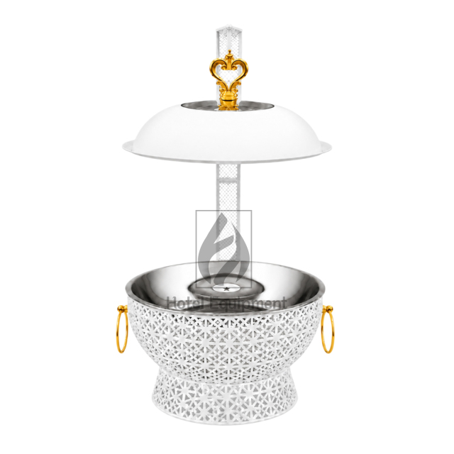 8L Luxury Embossed Visible Lid Hanging Chafing Dish