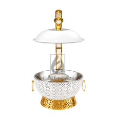 8L Luxury Embossed Visible Lid Hanging Chafing Dish