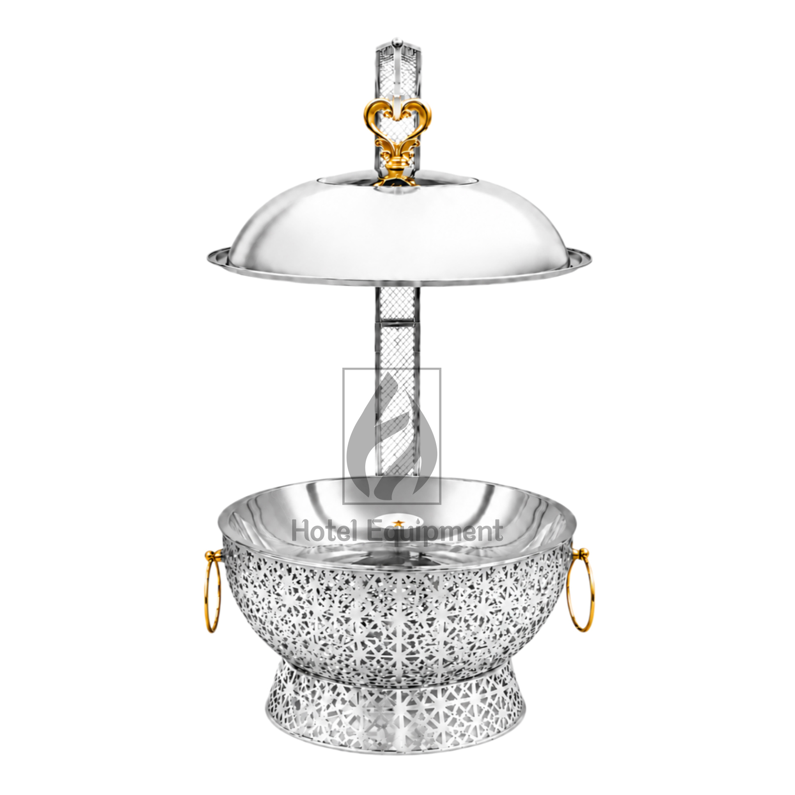 8L Luxury Embossed Visible Lid Hanging Chafing Dish