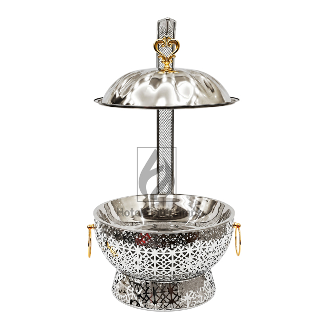 8L Luxury Embossed Pumpkin Lid Hanging Chafing Dish