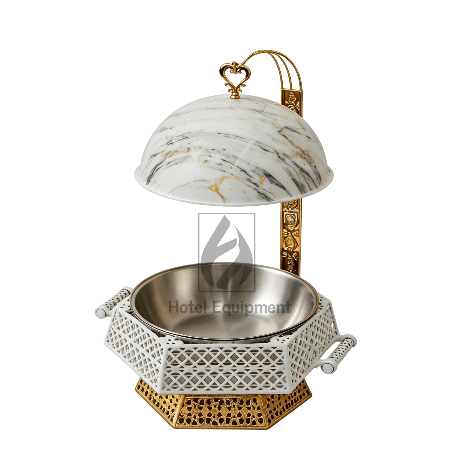 8L Luxury Hexagon Hanging Chafing Dish
