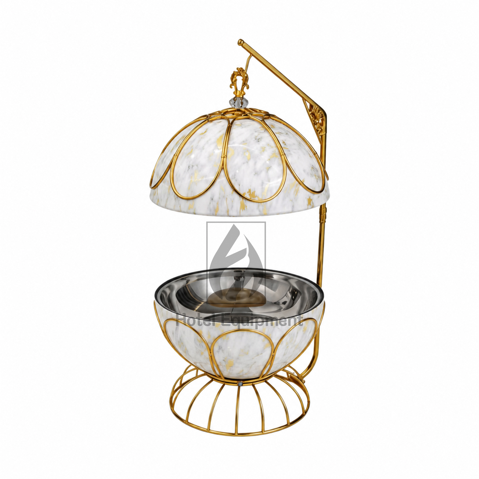8L Luxury Globe Hanging Chafing Dish with Pattern