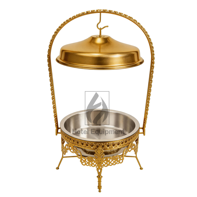 9L Luxury Floral Combination Stainless Steel Lid Hanging Chafing Dish