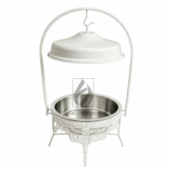 9L Luxury Floral Combination Stainless Steel Lid Hanging Chafing Dish