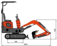 AMDIGGER XZ10 Mini Excavator – 0.023m³ Bucket, Compact Design & Easy Control! Perfect for small-scale jobs like backyard renovations.
