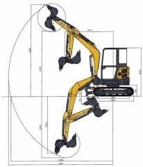 Most famous Excavator brand AMDIGGER XZ35 bese mini excavate for your option Germany and other European counties hot sale