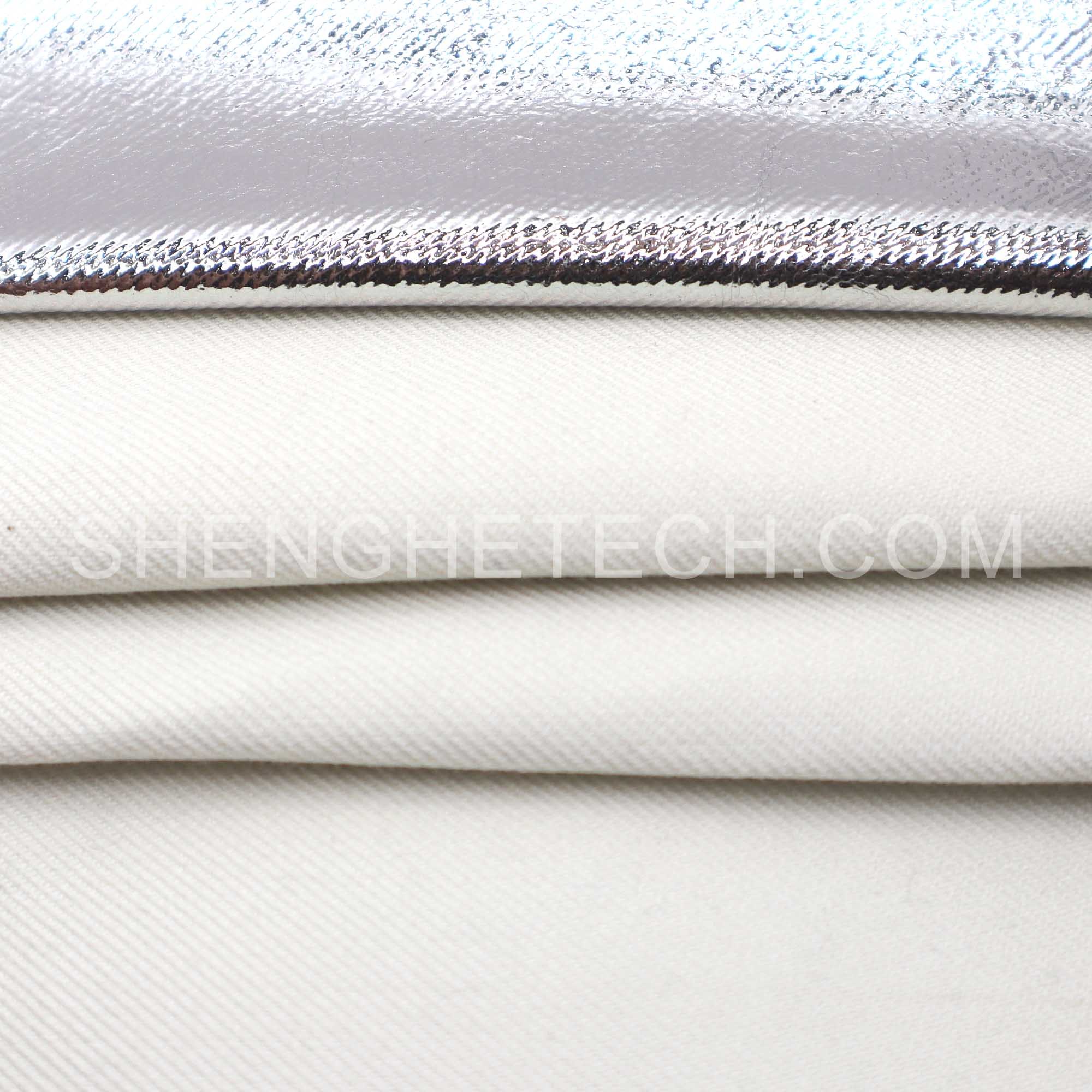Aluminized viscose and fiberglass fabric