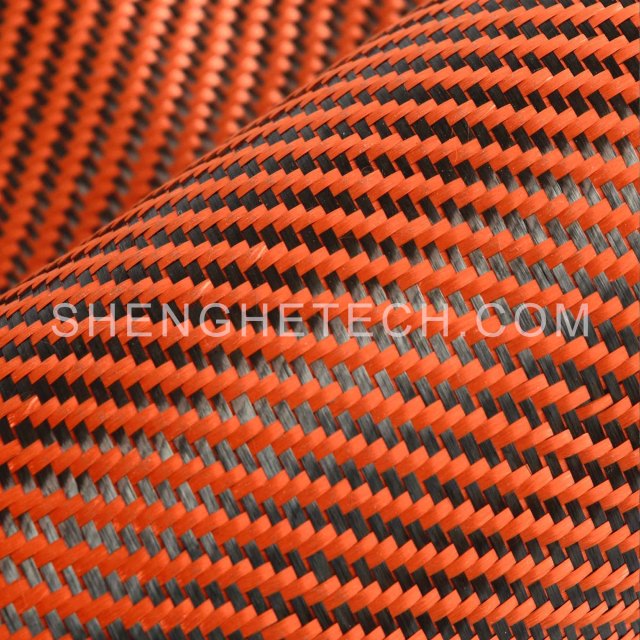 Carbon kevlar hybrid fabric