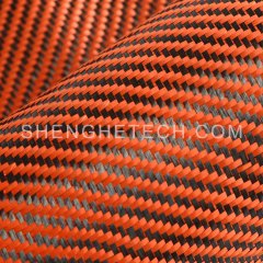 Carbon kevlar hybrid fabric