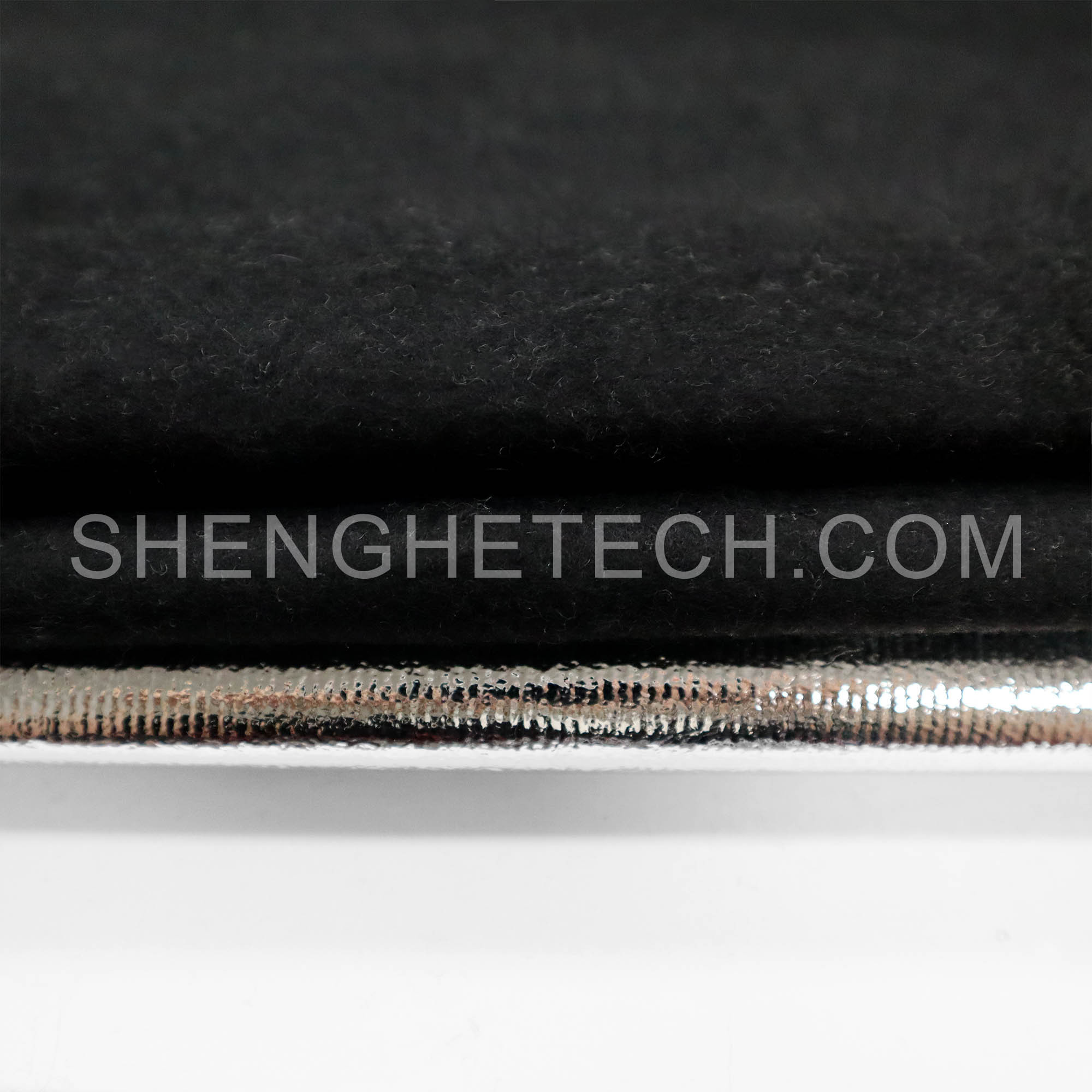 Pre-oxidized knitted brushed aluminum coated fabric,Pre-oxidized knitted brushed aluminum coated fabric