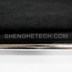 Pre-oxidized knitted brushed aluminum coated fabric,Pre-oxidized knitted brushed aluminum coated fabric