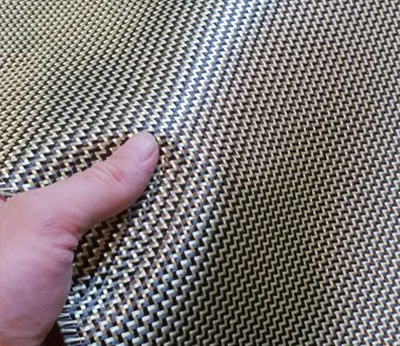 Carbon kevlar hybrid fabric