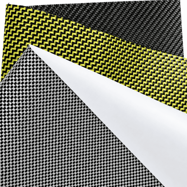 Carbon Fiber & Hybrid Fabrics PVC Film Laminated