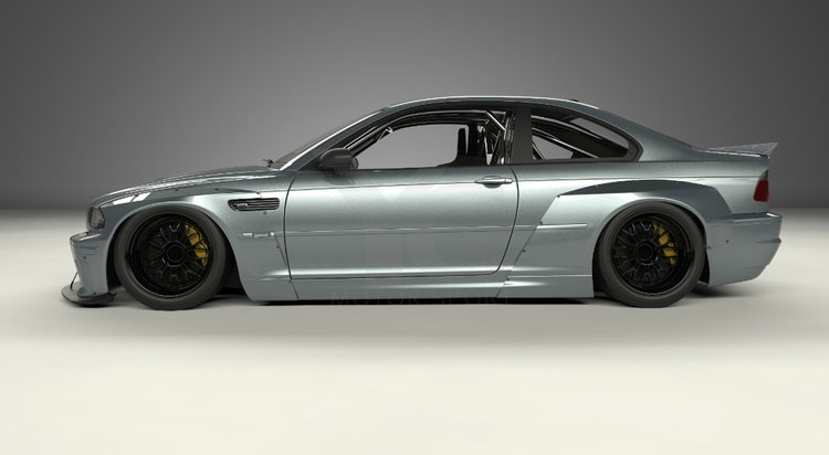 1998-2005 BMW E46 M3 Coupe GRD PD RB Style Wide Body Kit including Front Lip, Fender Flare Kit & Rear Wing