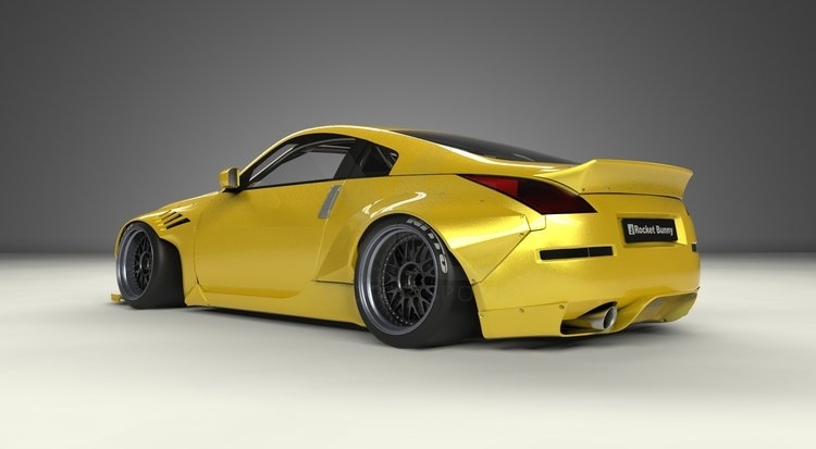 SALE 2002-2008 Nissan 350Z Z33 GRD PD RB V2 Style Wide Body Kit including Front Bumper, Fender Flare Kit, Rear Diffuser & Rear Wing