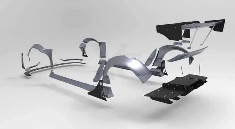 2011 Mazda RX-8 Wide Body Kit Rocket Bunny kit
