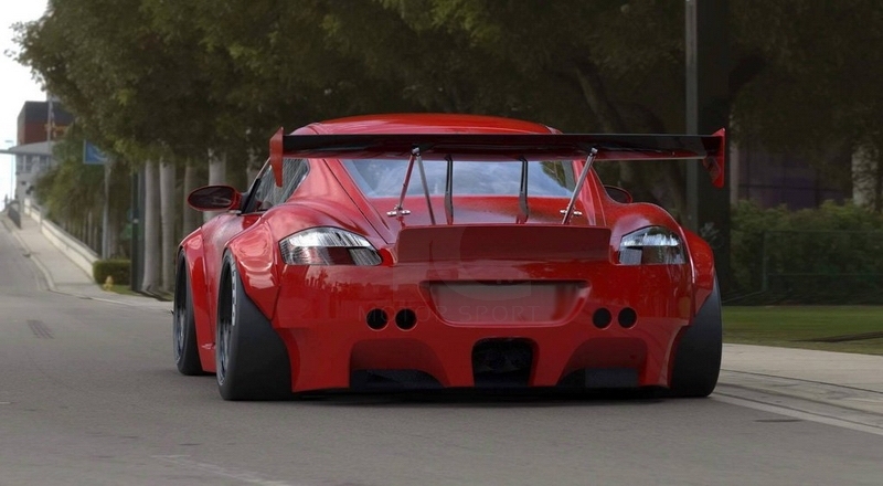 2005-2008 Porsche Cayman 987.1 PD RB V1 Style Wide Body Kit including Front & Rear Bumper, Canard Kit, Fender Flare Kit,  GT Wing