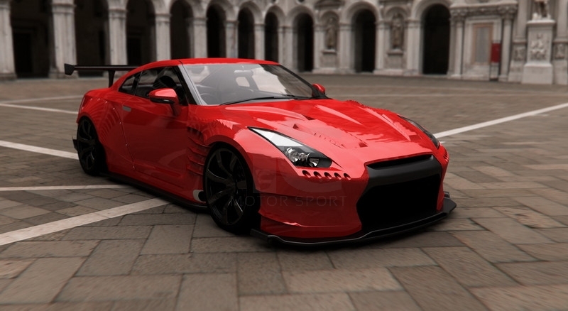 2008-2015 Nissan R35 GTR CBA DBA BSP Style Wide Body Kit including Hood , Bumper , Fender Flare , Side Skirt , Diffuser , GT Wing