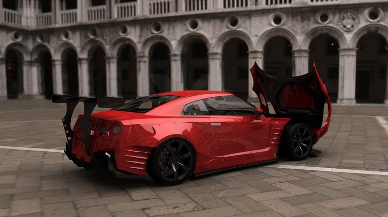 2008-2015 Nissan R35 GTR CBA DBA BSP Style Wide Body Kit including Hood , Bumper , Fender Flare , Side Skirt , Diffuser , GT Wing