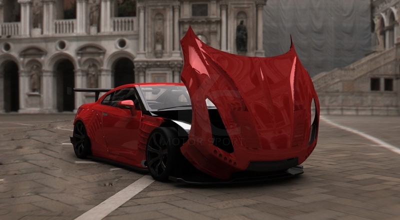 2008-2015 Nissan R35 GTR CBA DBA BSP Style Wide Body Kit including Hood , Bumper , Fender Flare , Side Skirt , Diffuser , GT Wing