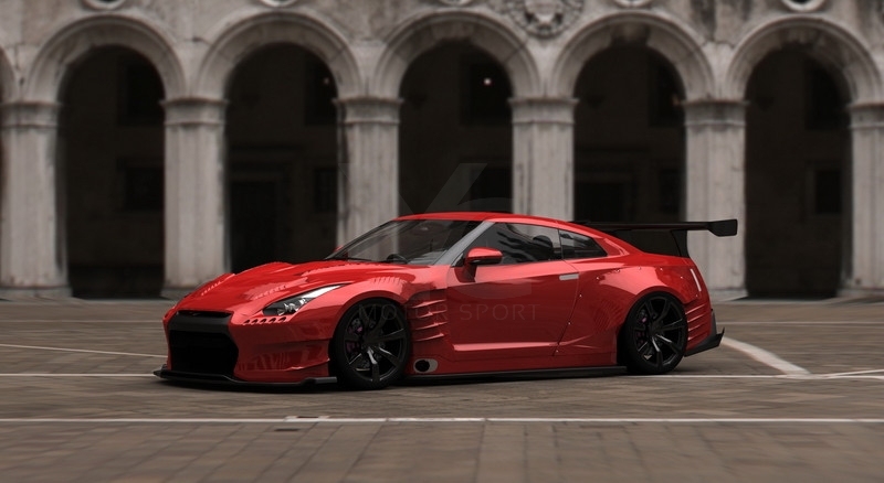 2008-2015 Nissan R35 GTR CBA DBA BSP Style Wide Body Kit including Hood , Bumper , Fender Flare , Side Skirt , Diffuser , GT Wing