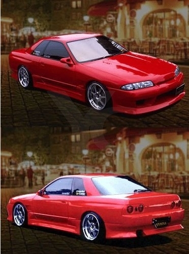 1989-1994 Nissan Skyline R32 2D 4D GTS VTX Style Body Kit including Front Bumper , Side Skirt , Rear Bumper Cover