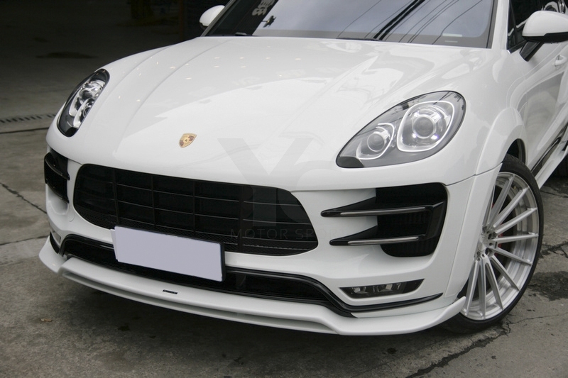 2014-2018 Porsche Macan Turbo AS Black Label Style Body Lip Kit including Front Lip, Side Skirt, Rear Diffuser, Rear Caps
