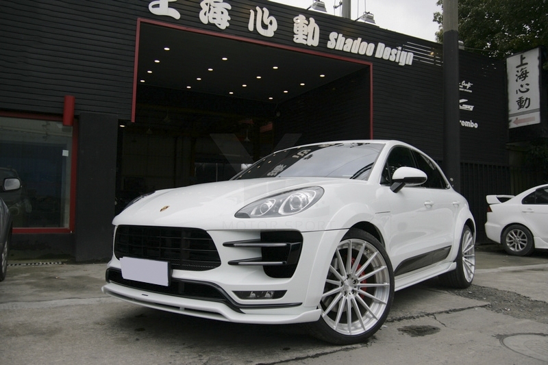 2014-2018 Porsche Macan Turbo AS Black Label Style Body Lip Kit including Front Lip, Side Skirt, Rear Diffuser, Rear Caps