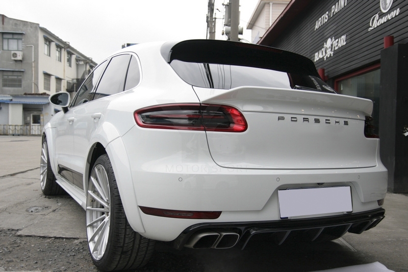 2014-2018 Porsche Macan Turbo AS Black Label Style Body Lip Kit including Front Lip, Side Skirt, Rear Diffuser, Rear Caps