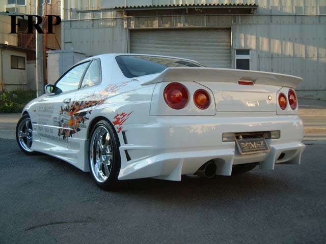 1999-2002 Nissan Skyline R34 GTT GTR Bomex Style Rear Spoiler