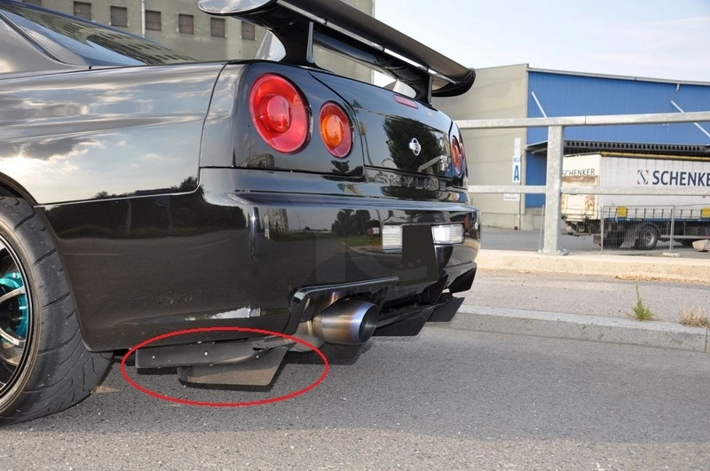1999-2002 Nissan Skyline R34 GTR NI Style Rear Diffuser Fin
