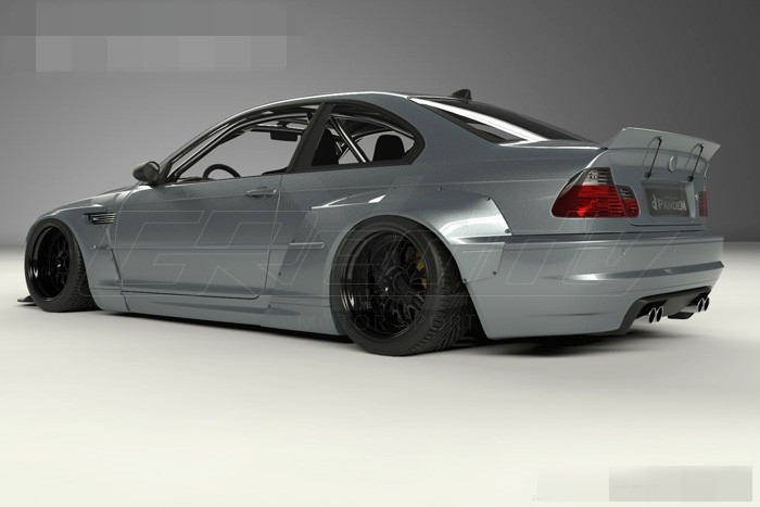 1998-2005 BMW E46 3 Series & M3 Coupe GRD PD Style +60mm Rear Over Fender Flare