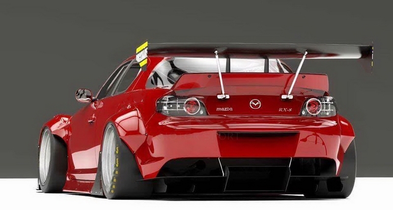 2011 Mazda RX-8 Wide Body Kit Rocket Bunny kit