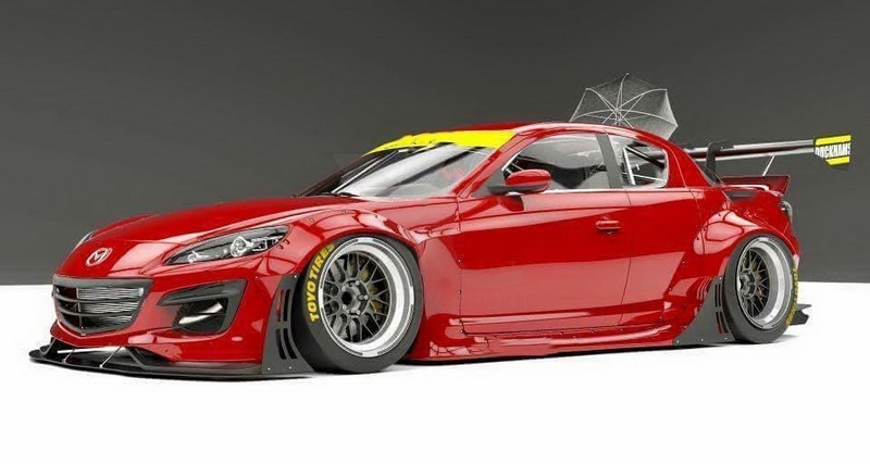 2011 Mazda RX-8 Wide Body Kit Rocket Bunny kit