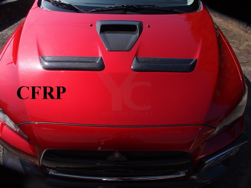 2008-2012 Mitsubishi Lancer Evolution EVO X CS Style Hood Vents