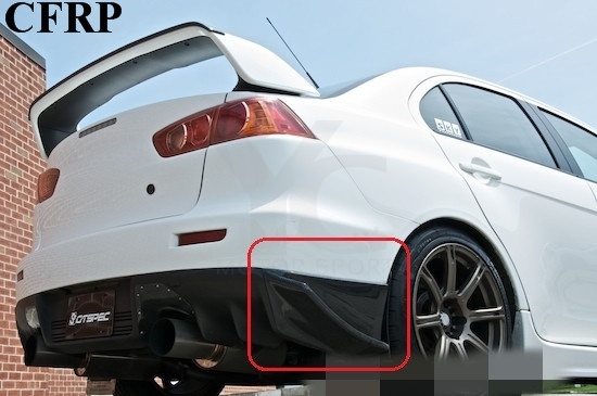 2008-2012 Mitsubishi Lancer Evolution EVO X RS Style Rear Bumper Caps