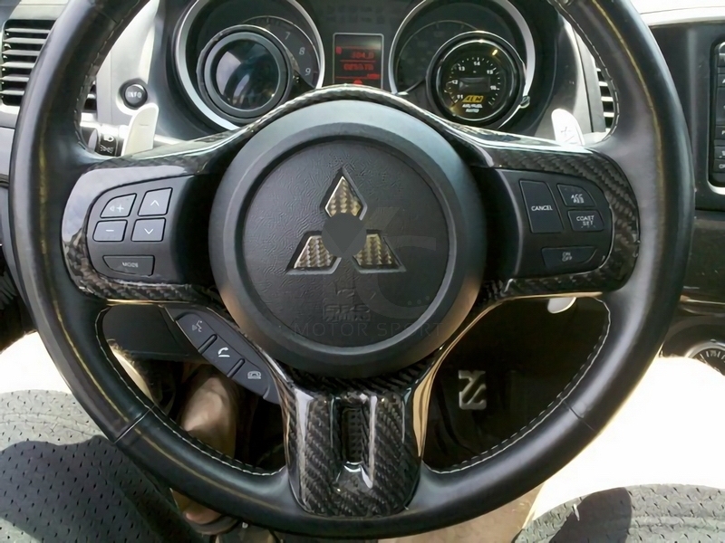 2008-2012 Mitsubishi Lancer Evolution X CS Style Steering Wheel Cover