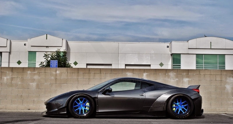2010-2014 Ferrari F458 Italia Coupe & Spider LB LP LW Style Body Kit including Front Bumper with Lip , Fender Flares , Rear Diffuser , Trunk Wing